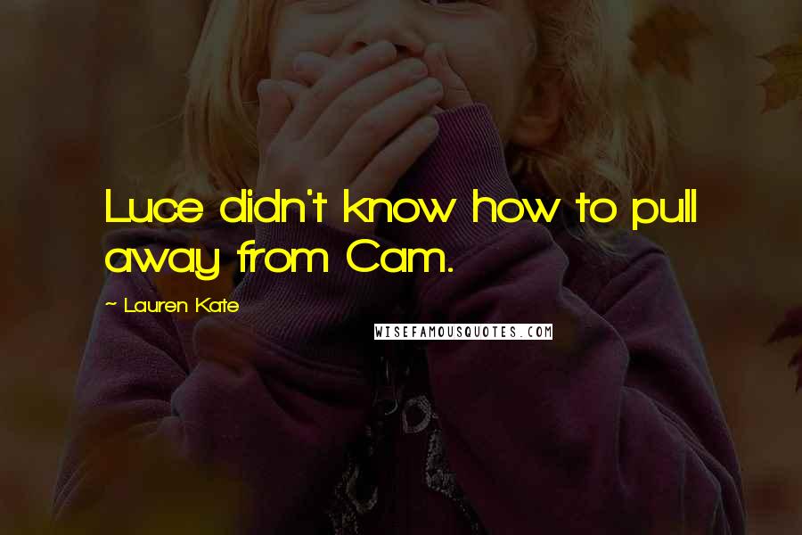 Lauren Kate Quotes: Luce didn't know how to pull away from Cam.