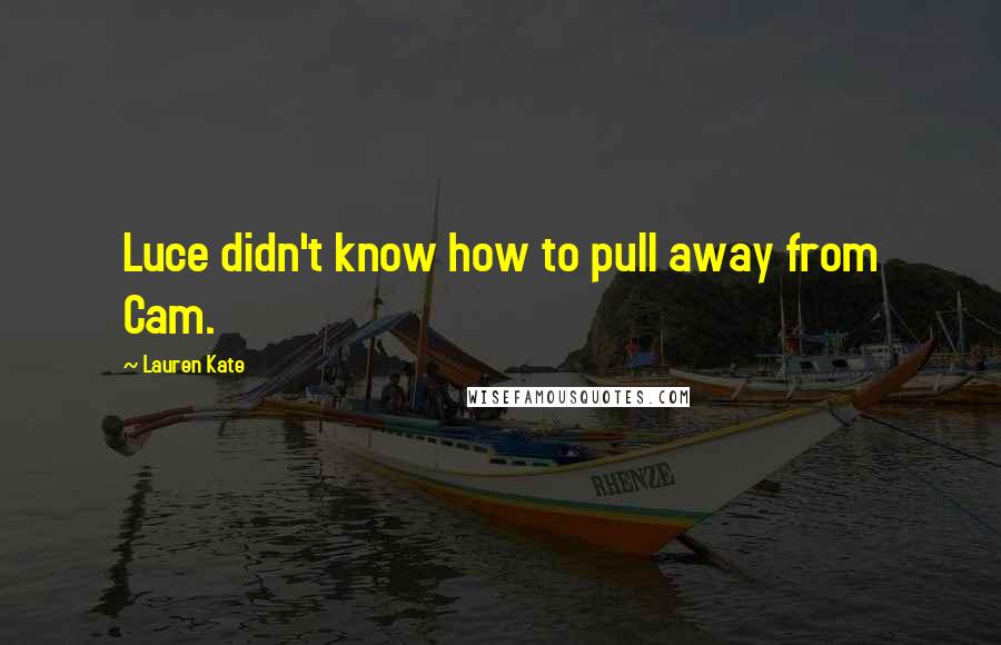 Lauren Kate Quotes: Luce didn't know how to pull away from Cam.
