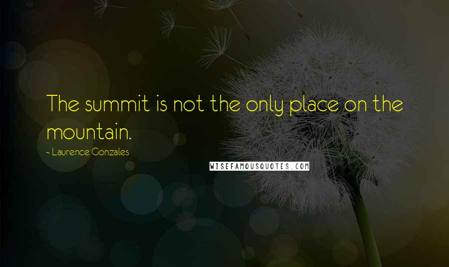 Laurence Gonzales Quotes: The summit is not the only place on the mountain.