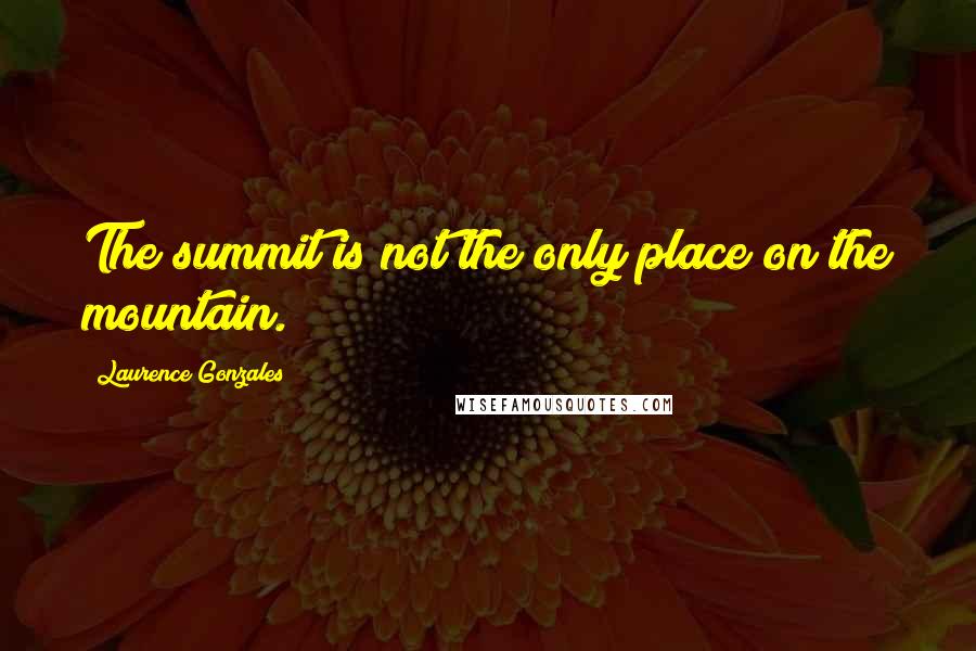 Laurence Gonzales Quotes: The summit is not the only place on the mountain.