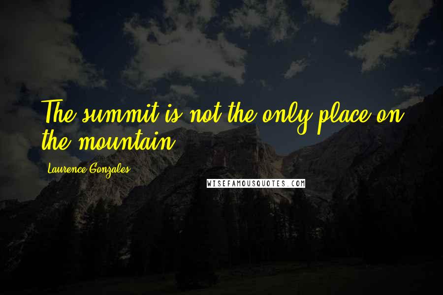 Laurence Gonzales Quotes: The summit is not the only place on the mountain.