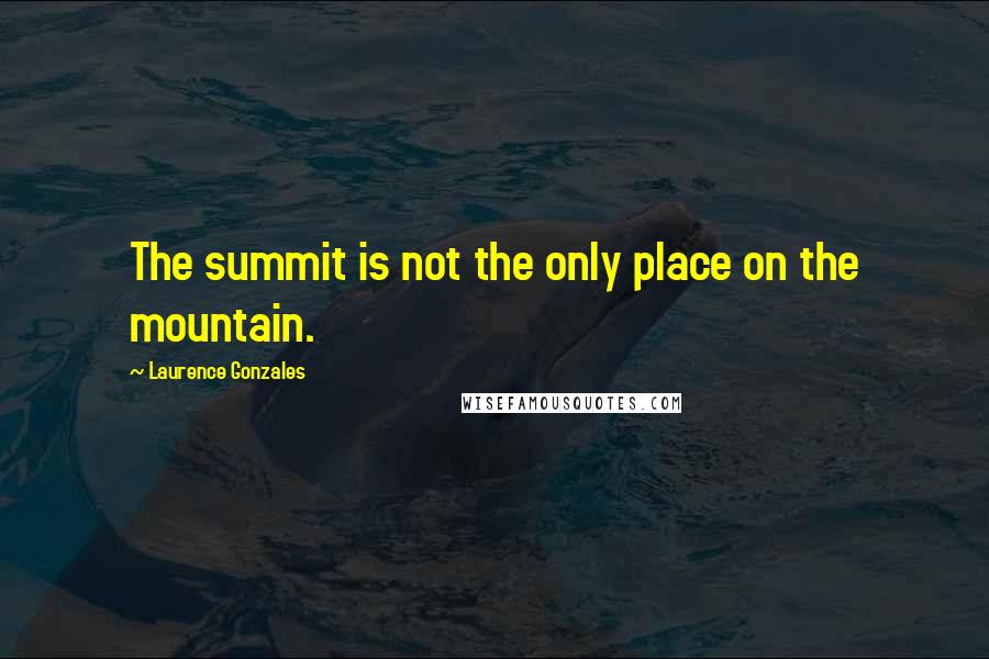 Laurence Gonzales Quotes: The summit is not the only place on the mountain.