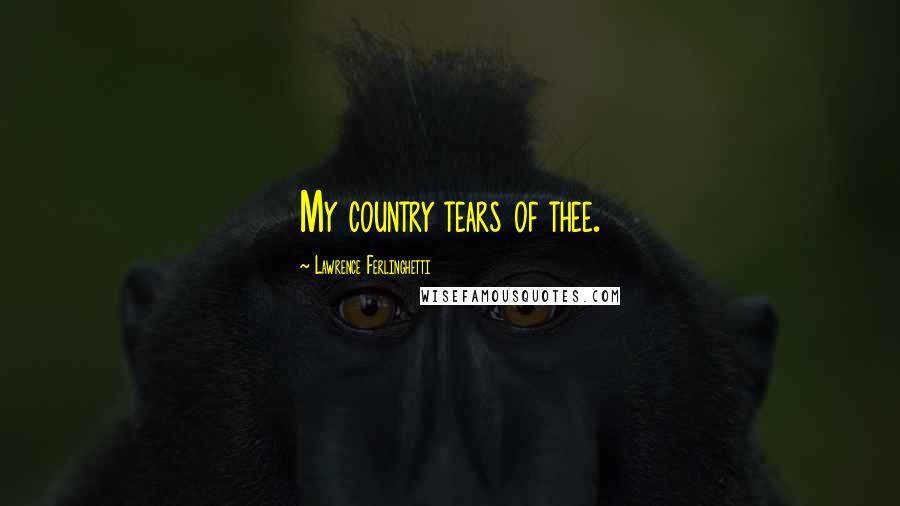Lawrence Ferlinghetti Quotes: My country tears of thee.