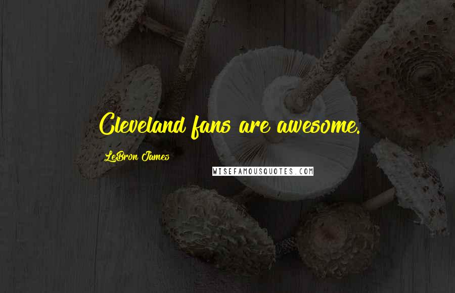 LeBron James Quotes: Cleveland fans are awesome.