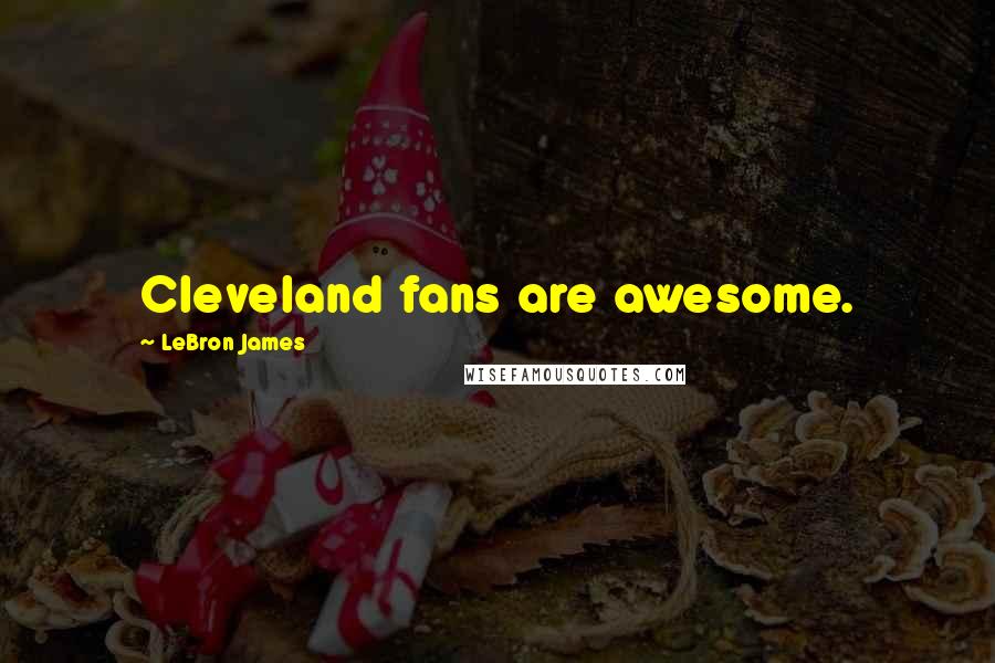 LeBron James Quotes: Cleveland fans are awesome.