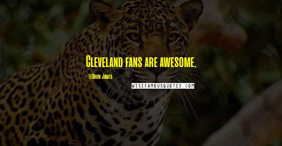 LeBron James Quotes: Cleveland fans are awesome.