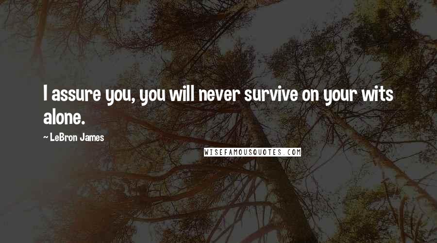 LeBron James Quotes: I assure you, you will never survive on your wits alone.