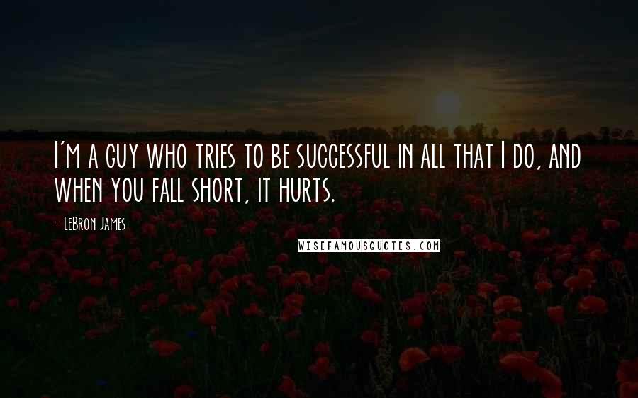 LeBron James Quotes: I'm a guy who tries to be successful in all that I do, and when you fall short, it hurts.