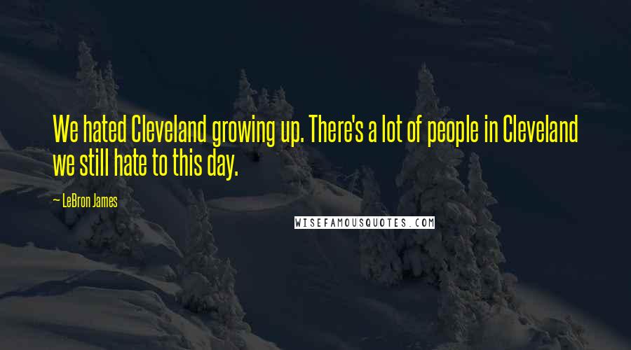 LeBron James Quotes: We hated Cleveland growing up. There's a lot of people in Cleveland we still hate to this day.