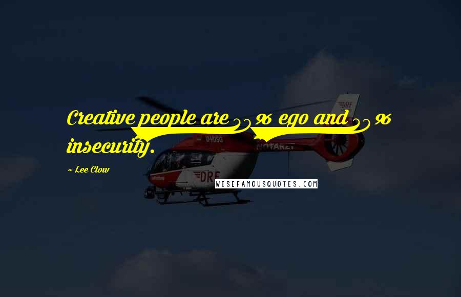 Lee Clow Quotes: Creative people are 50% ego and 50% insecurity.