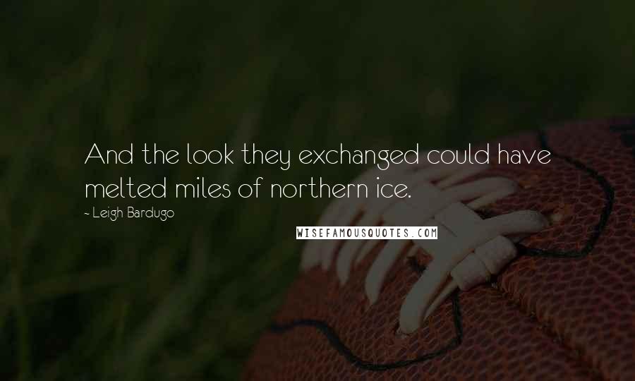 Leigh Bardugo Quotes: And the look they exchanged could have melted miles of northern ice.