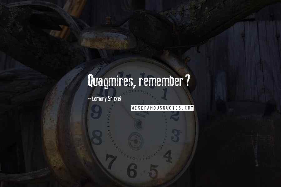 Lemony Snicket Quotes: Quagmires, remember?