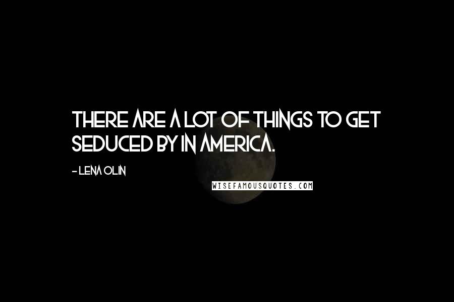 Lena Olin Quotes: There are a lot of things to get seduced by in America.