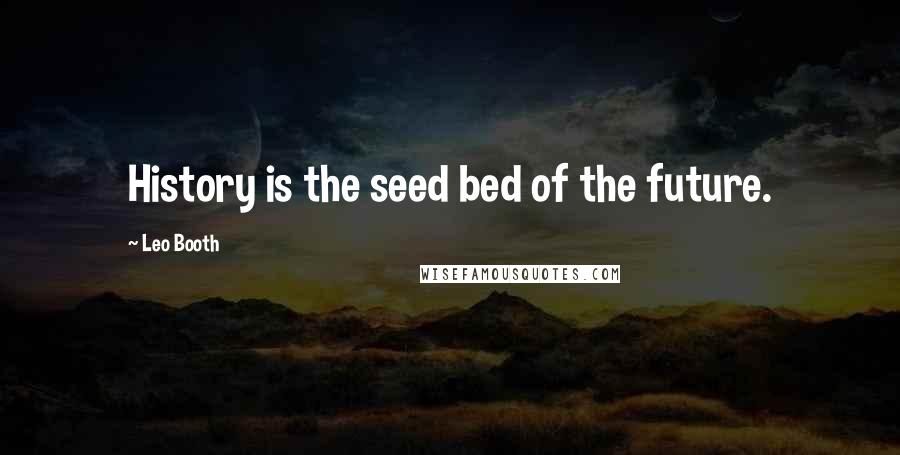 Leo Booth Quotes: History is the seed bed of the future.