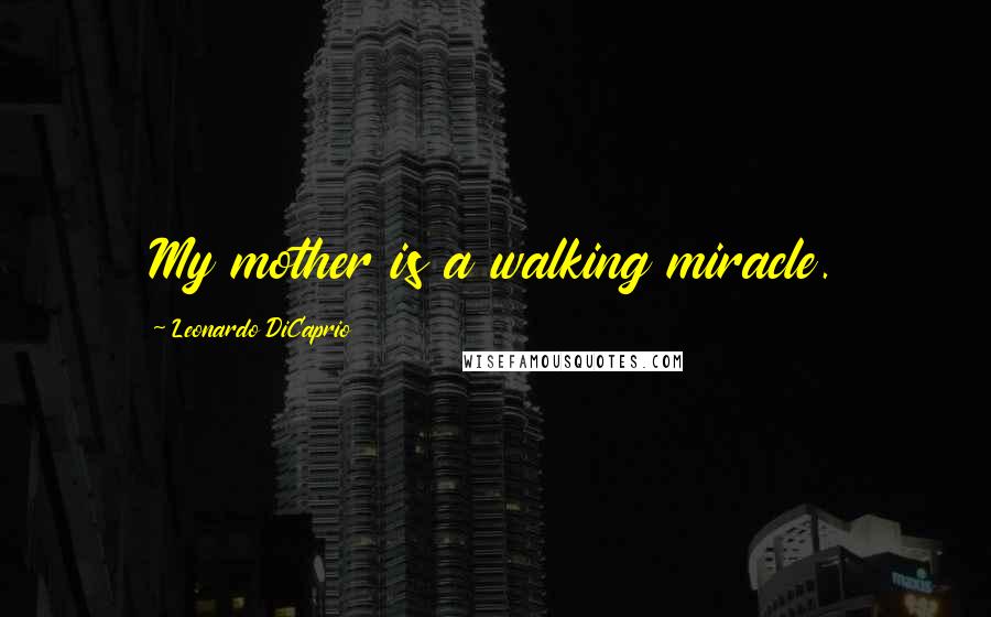 Leonardo DiCaprio Quotes: My mother is a walking miracle.