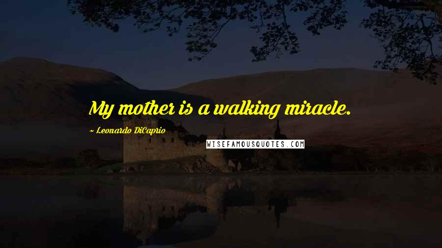 Leonardo DiCaprio Quotes: My mother is a walking miracle.