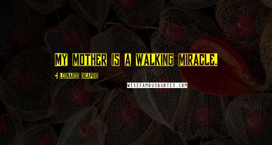 Leonardo DiCaprio Quotes: My mother is a walking miracle.