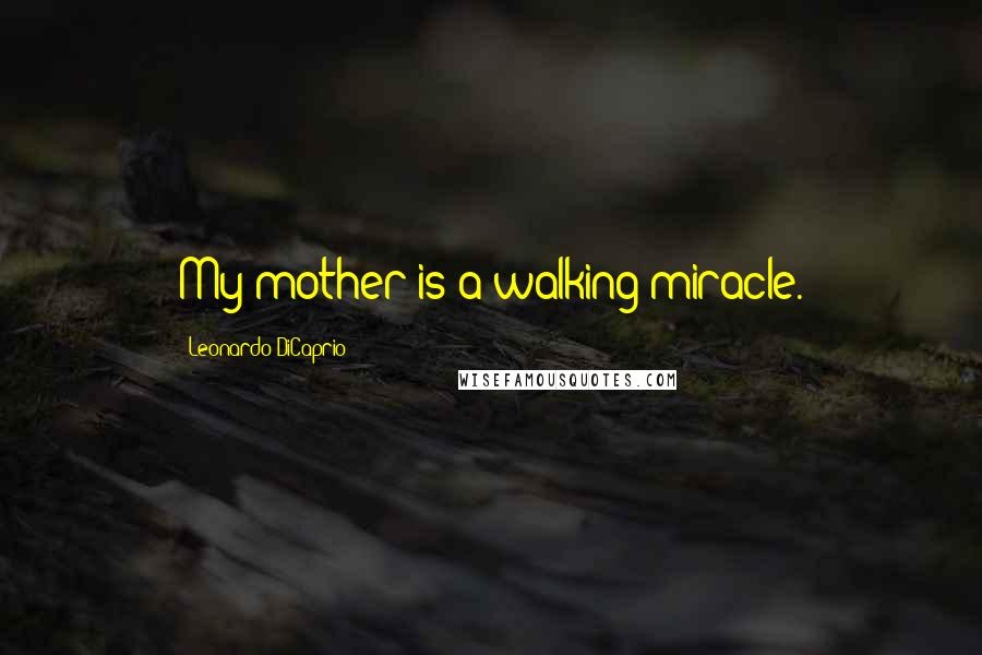 Leonardo DiCaprio Quotes: My mother is a walking miracle.