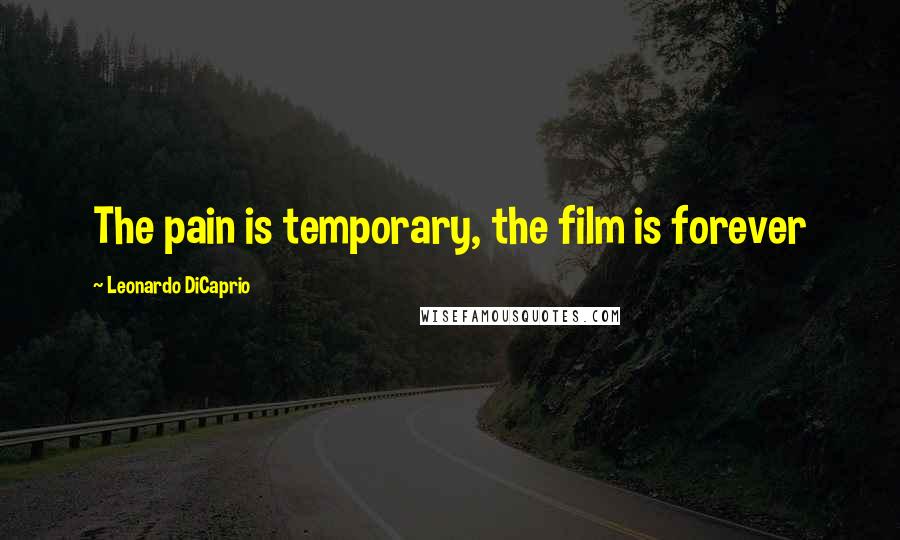 Leonardo DiCaprio Quotes: The pain is temporary, the film is forever