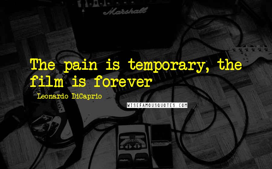 Leonardo DiCaprio Quotes: The pain is temporary, the film is forever