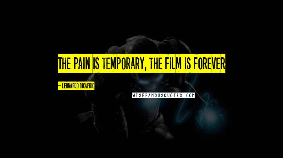 Leonardo DiCaprio Quotes: The pain is temporary, the film is forever