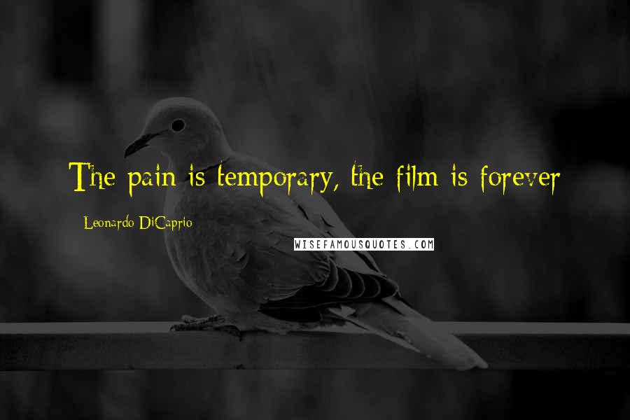 Leonardo DiCaprio Quotes: The pain is temporary, the film is forever