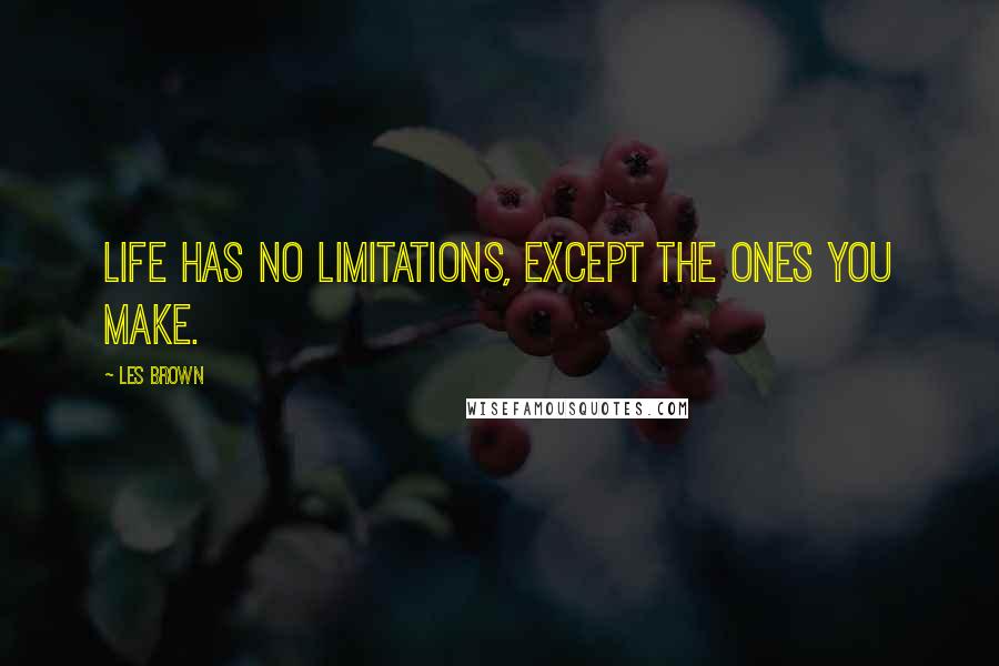 Les Brown Quotes: Life has no limitations, except the ones you make.