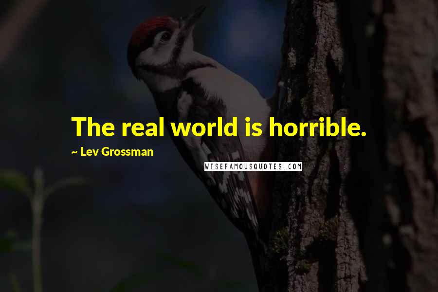 Lev Grossman Quotes: The real world is horrible.