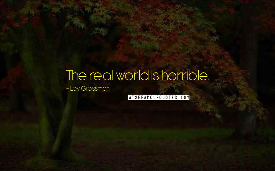 Lev Grossman Quotes: The real world is horrible.
