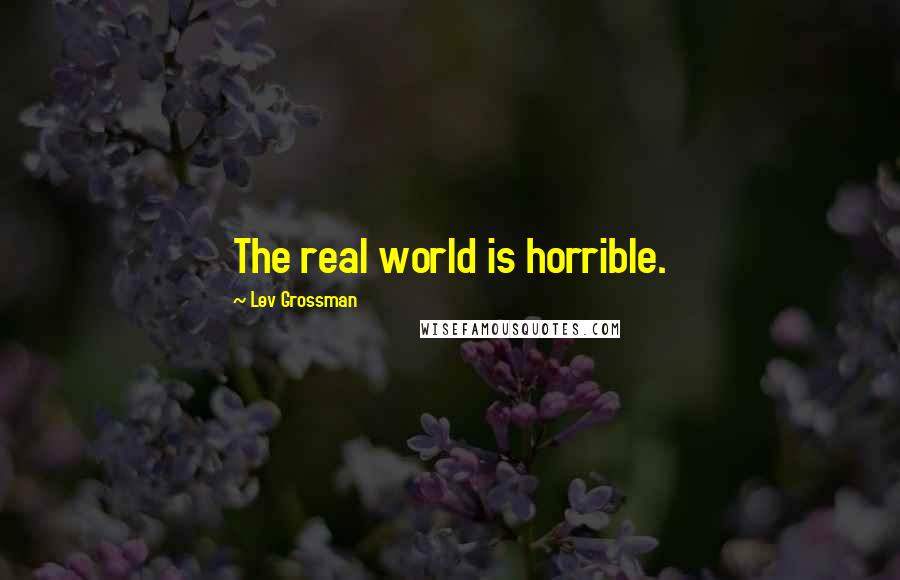 Lev Grossman Quotes: The real world is horrible.