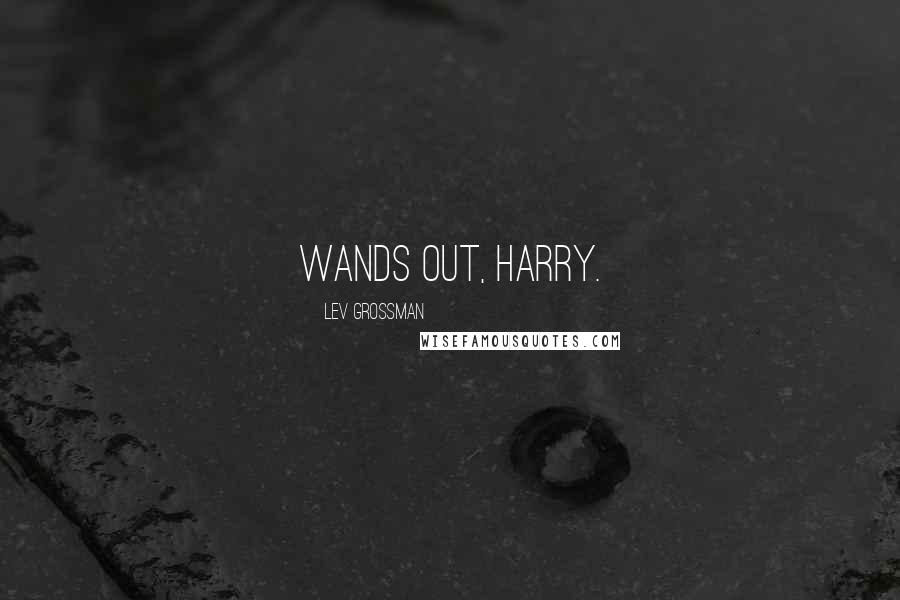 Lev Grossman Quotes: Wands out, Harry.