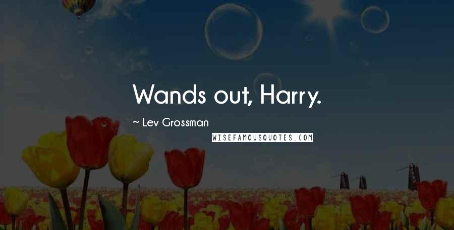 Lev Grossman Quotes: Wands out, Harry.