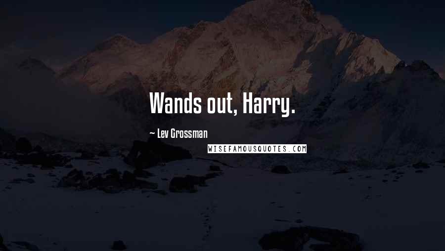 Lev Grossman Quotes: Wands out, Harry.