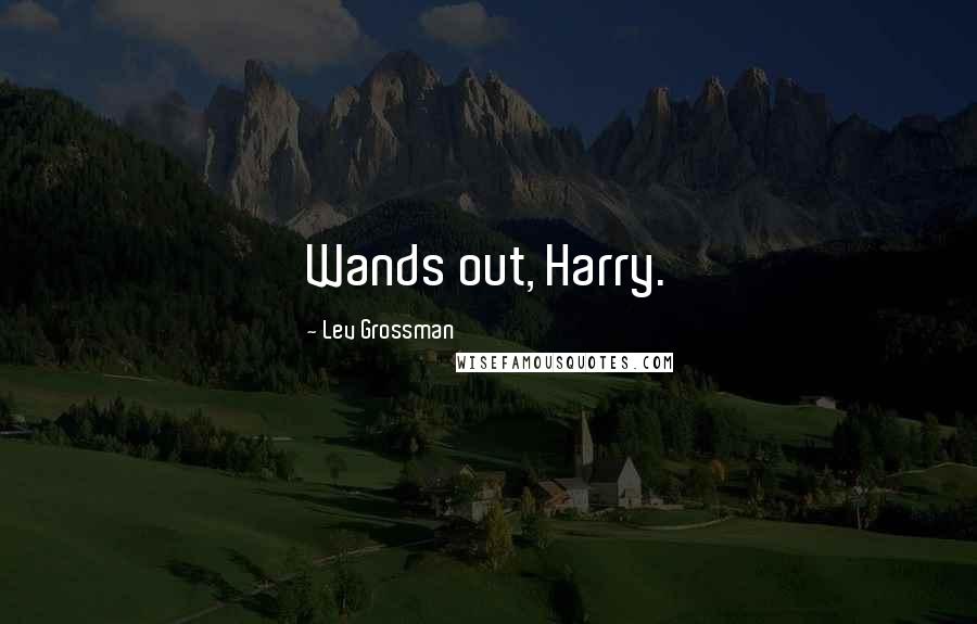 Lev Grossman Quotes: Wands out, Harry.