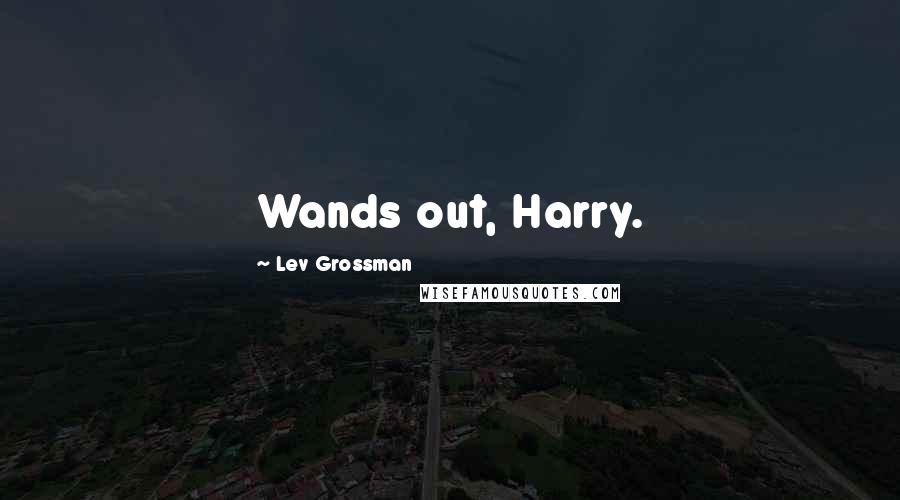 Lev Grossman Quotes: Wands out, Harry.