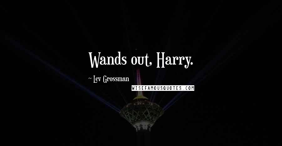 Lev Grossman Quotes: Wands out, Harry.