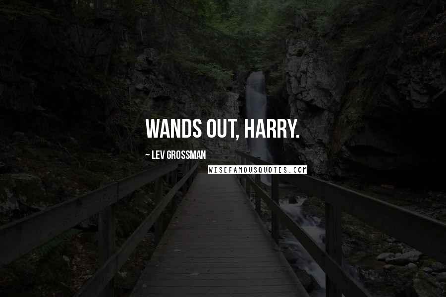 Lev Grossman Quotes: Wands out, Harry.