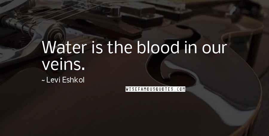 Levi Eshkol Quotes: Water is the blood in our veins.