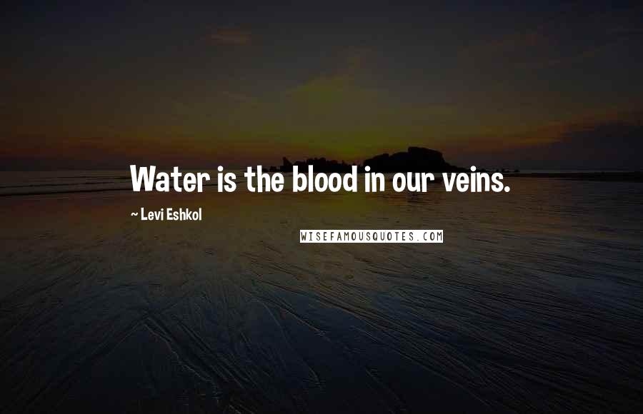 Levi Eshkol Quotes: Water is the blood in our veins.