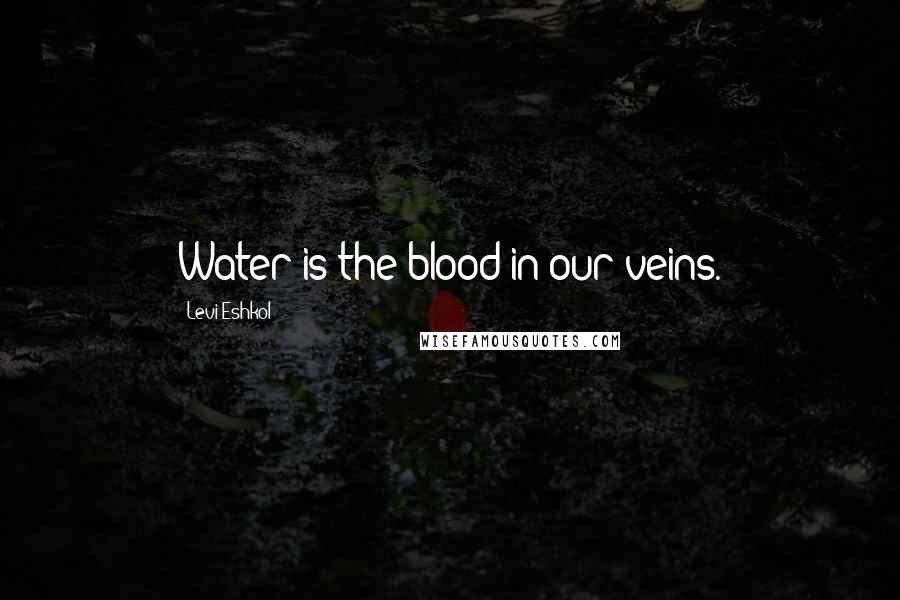 Levi Eshkol Quotes: Water is the blood in our veins.