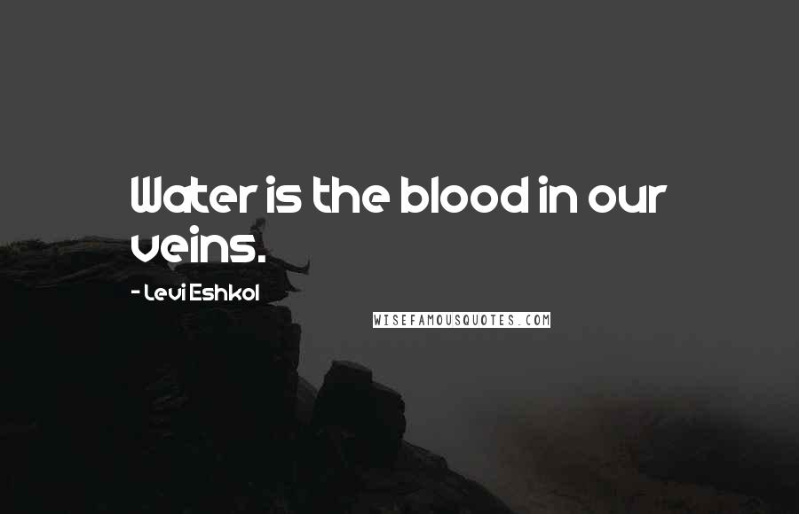 Levi Eshkol Quotes: Water is the blood in our veins.