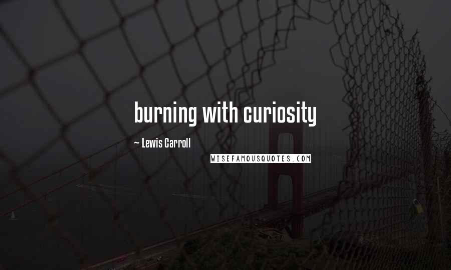 Lewis Carroll Quotes: burning with curiosity