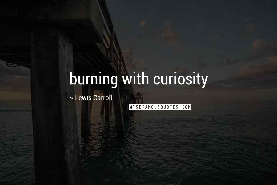 Lewis Carroll Quotes: burning with curiosity