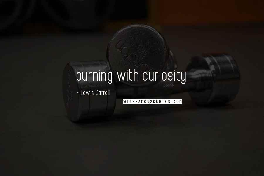 Lewis Carroll Quotes: burning with curiosity