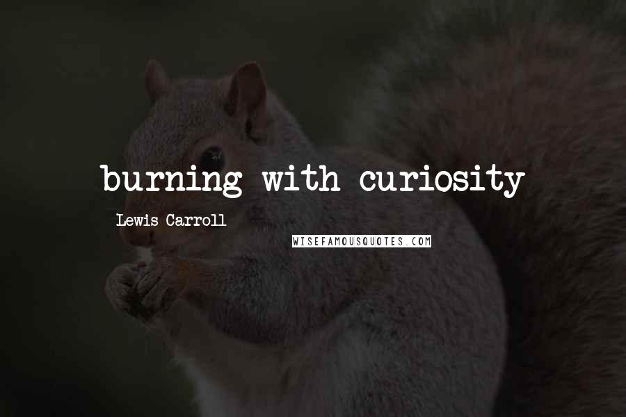 Lewis Carroll Quotes: burning with curiosity