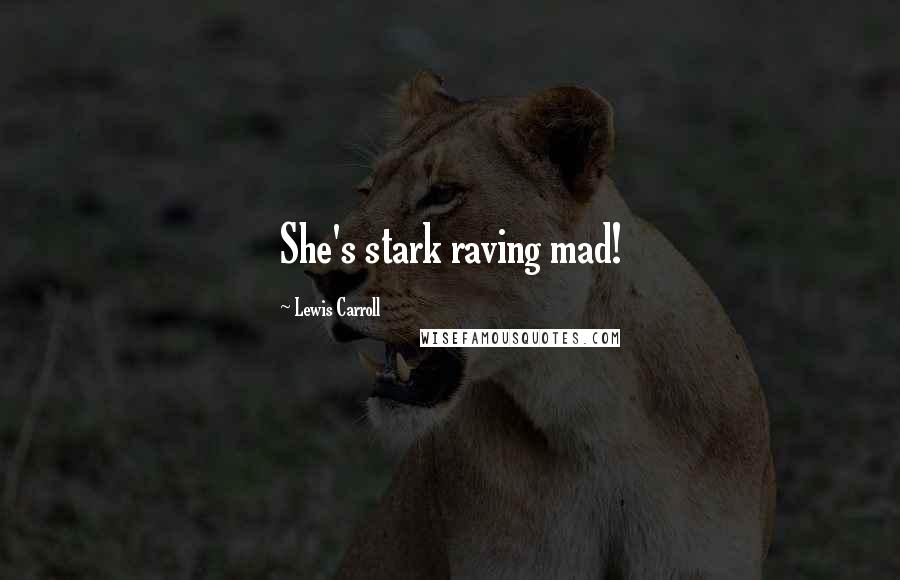 Lewis Carroll Quotes: She's stark raving mad!
