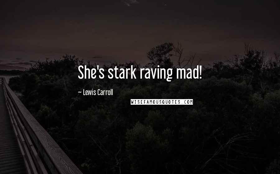 Lewis Carroll Quotes: She's stark raving mad!
