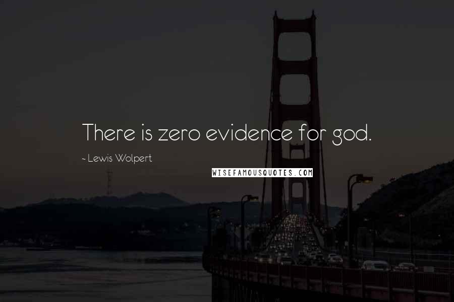 Lewis Wolpert Quotes: There is zero evidence for god.