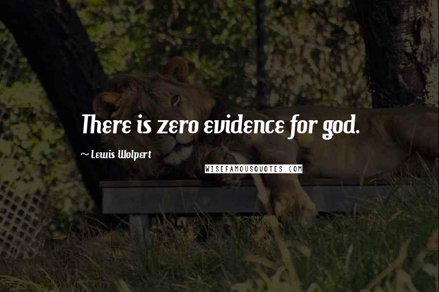 Lewis Wolpert Quotes: There is zero evidence for god.