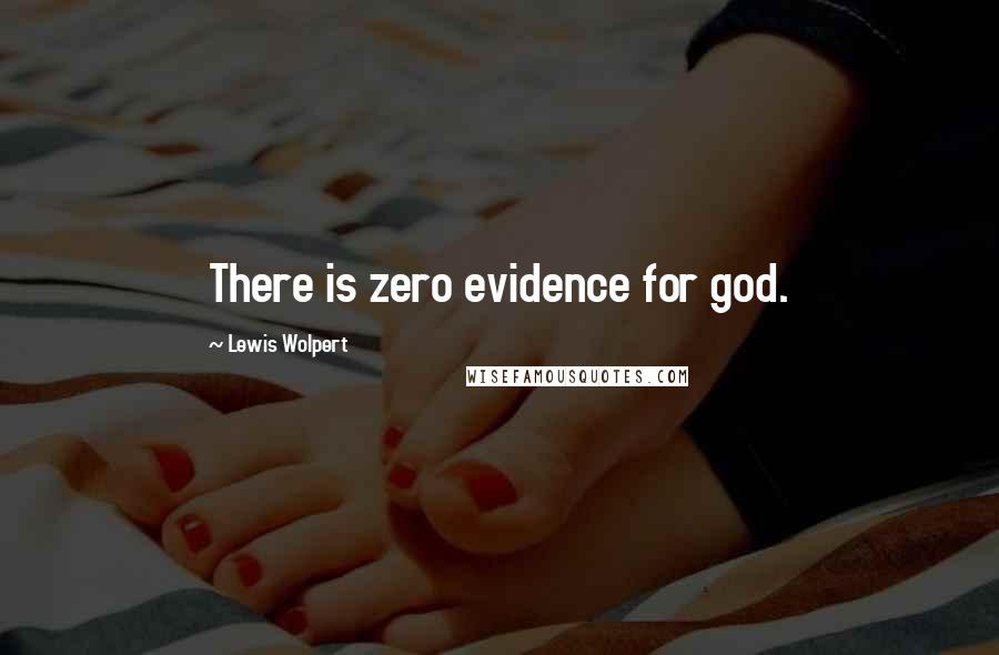 Lewis Wolpert Quotes: There is zero evidence for god.